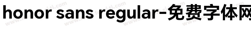 honor sans regular字体转换